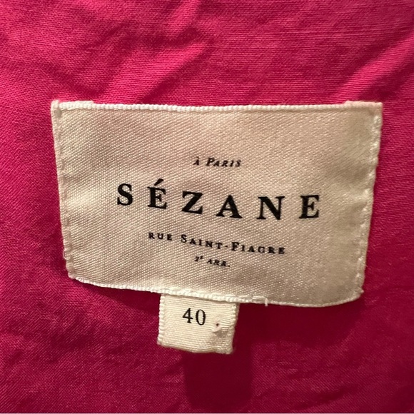 Sézane Floral Wrap Dress - Daniella Pink Size 40 US 8 - Picture 5 of 7